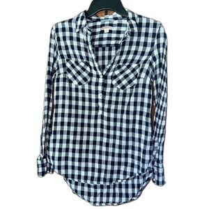 Merona Blue & White Checkered Tunic Small